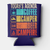 Koffie Camper Bier Kampvuur Blikjeskoeler (Voorkant)