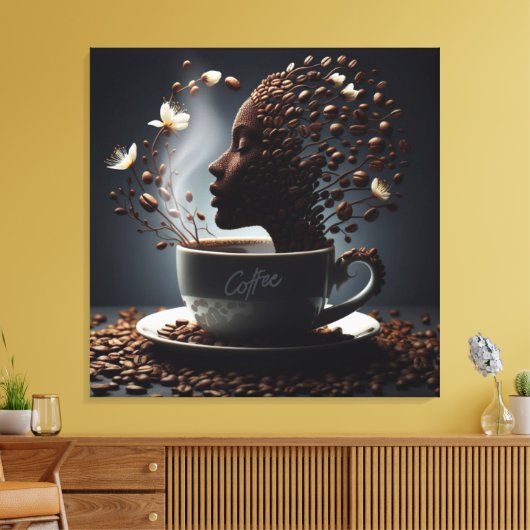 Koffie Canvas Afdruk (Insitu (Woonkamer))