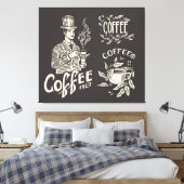  koffie canvas afdruk (Insitu (Slaapkamer))