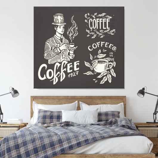  koffie canvas afdruk (Insitu (Slaapkamer))