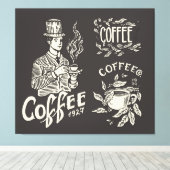  koffie canvas afdruk (Insitu (Houten vloer))