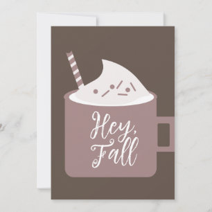 Koffie Cappuccino Hey Herfst Kaart