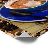 KOFFIE CAPPUCCINO LATTE AANBODSBORD MENU POSTER (Hoek)