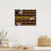 KOFFIE CAPPUCCINO LATTE POSTER MENU (Keuken)