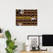 KOFFIE CAPPUCCINO LATTE POSTER MENU (Thuiskantoor)