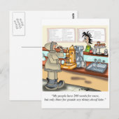 Koffie-Cartoon 9391 Briefkaart (Voorkant / Achterkant)