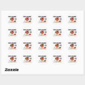 Koffie Cartoon Retro -1 Ronde Sticker (Vel)