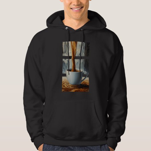 Koffie Cascade Art met Surreal Waterfall Flow Hoodie (Voorkant)