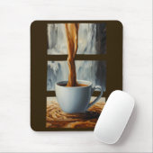 Koffie Cascade Art met Surreal Waterfall Flow Muismat (Met muis)