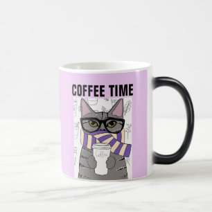KOFFIE CAT ART, WINTER KOFFIE TIME MOKKEN