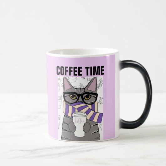 KOFFIE CAT ART, WINTER KOFFIE TIME MOKKEN (Rechts)