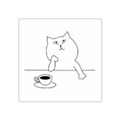 KOFFIE CAT CUTE RUBBER STAMP RUBBERSTEMPEL (Afrduk)