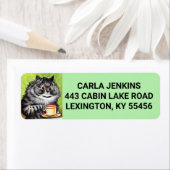 KOFFIE CAT LOUIS WAIN ART Return Address Labels (Insitu)