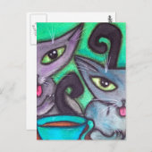 KOFFIE-CATS BRIEFKAART (Voorkant / Achterkant)