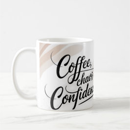 Koffie, chaos en zelfvertrouwen – Artistieke aquar Koffiemok
