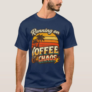 Koffie & Chaos Humor Design T-shirt voor een druk