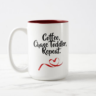 Koffie, Chase Toddler, herhaal. Tweekleurige Koffiemok
