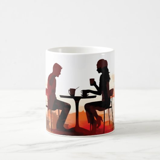 Koffie, Chat en Liefde | Een romantische Mok (Center)
