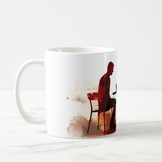 Koffie, Chat en Liefde | Een romantische Mok (Links)