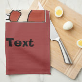 Koffie Chef, voeg tekst toe Theedoek (Quarter Fold)