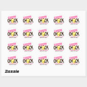Koffie Chick 1 Ronde Sticker (Vel)