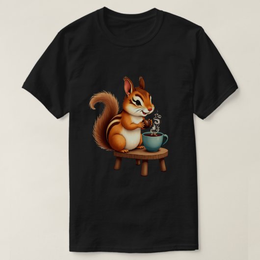 Koffie Chipmunk T-shirt (Design voorkant)