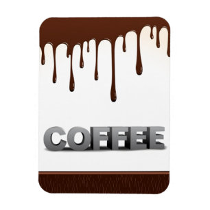 KOFFIE CHOCOLAATE DRIPS YUMMY DELICIOUS WORPEN GRA MAGNEET