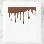 KOFFIE CHOCOLAATE DRIPS YUMMY DELICIOUS WORPEN GRA RECHTHOEKIGE STICKER (Tas)