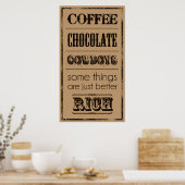 Koffie, chocolade, cowboys... poster (Keuken)