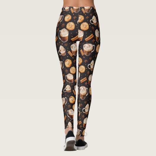 Koffie Chocolade en Cookies Leggings (Achterkant)
