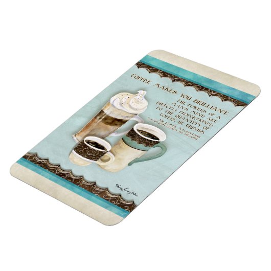 Koffie & Chocolade Java - Keukendecormagneet Magneet (Linkerzijde)