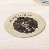 Koffie/Chocolade tovenaar Ronde Kartonnen Onderzetter (Gebogen)