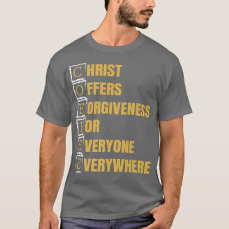 Koffie Christelijke Caffeine Lover getrouwe volger T-shirt