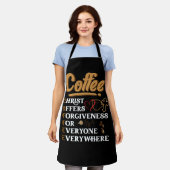 Koffie Christus biedt eerlijkheid kerstgeloof C Schort (Gedragen)