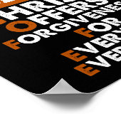 Koffie Christus biedt vergeving voor iedereen Poster (Hoek)