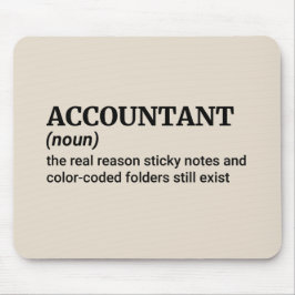Koffie, cijfers en grappen - Funny Accountant Muismat