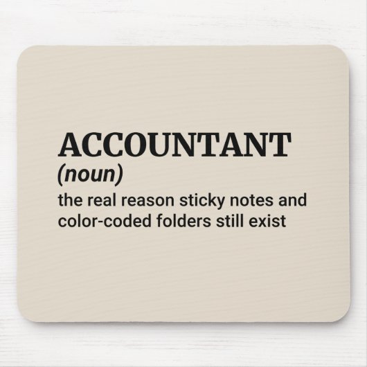 Koffie, cijfers en grappen - Funny Accountant Muismat (Voorkant)