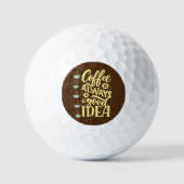 koffie citaat golfballen (Voorkant)