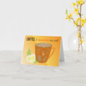 Koffie citaat kaart (Gele Bloem)