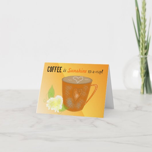Koffie citaat kaart (Voorkant)