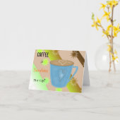 Koffie citaat kaart (Gele Bloem)