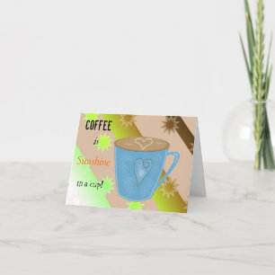 Koffie citaat kaart