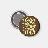 Koffie citaat magneet (Voorkant / Achterkant)