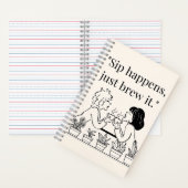 koffie citaat  notitieboek (Binnen)