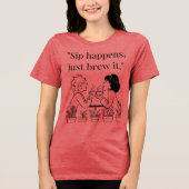 koffie citaat Tri-Blend shirt (Voorkant)