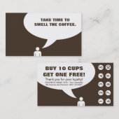koffie citeert punch - kaart klantenkaartje (Voorkant / Achterkant)