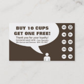 koffie citeert punch - kaart klantenkaartje (Achterkant)