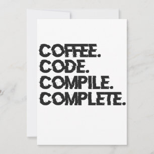 Koffie Code Compiler Compleet Funny Programmeur Ge Kaart