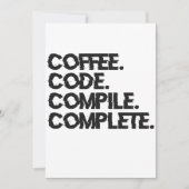 Koffie Code Compileren Compleet Funny Programmeur  Kaart (Voorkant)