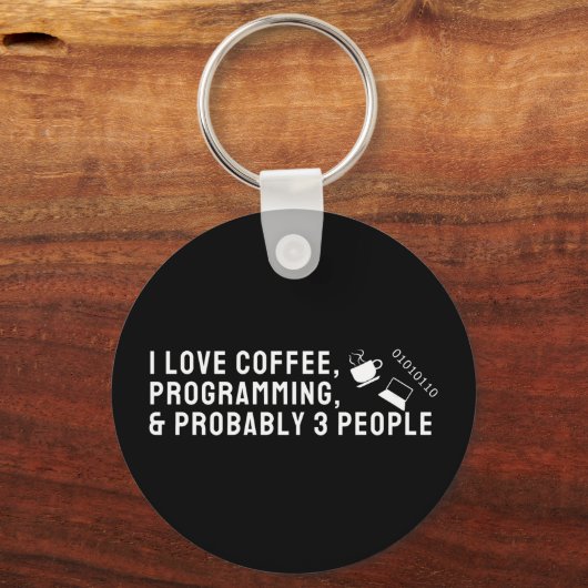 Koffie & Code Sleutelhanger (Voorkant)